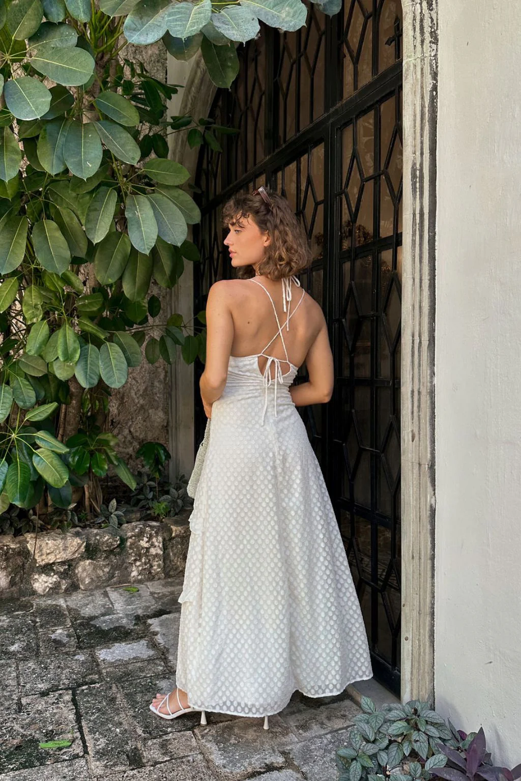 Saint Lawerence Cream Ruffle Maxi Dress - Image 9