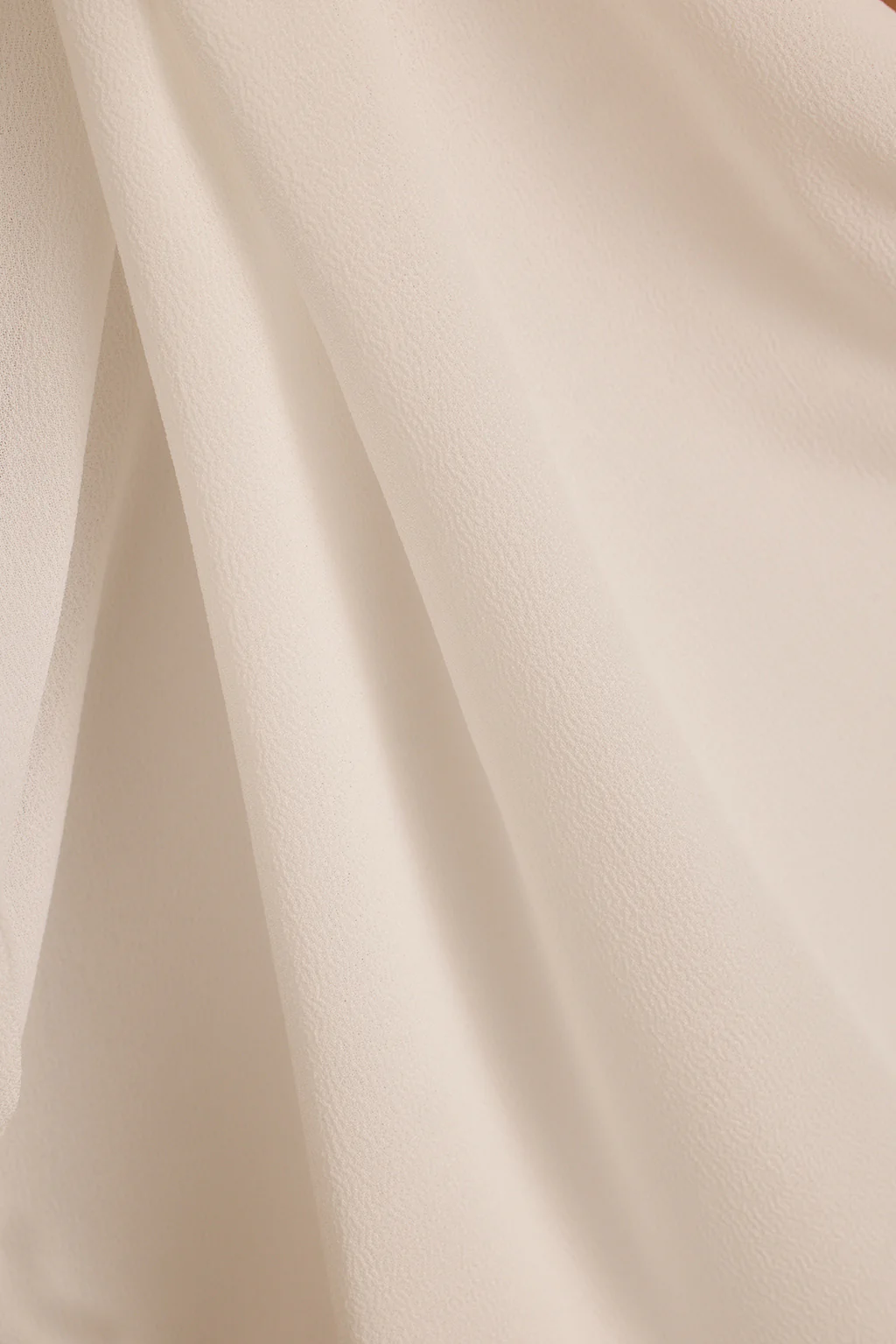 Santorini White Chiffon Mini Dress - Image 8