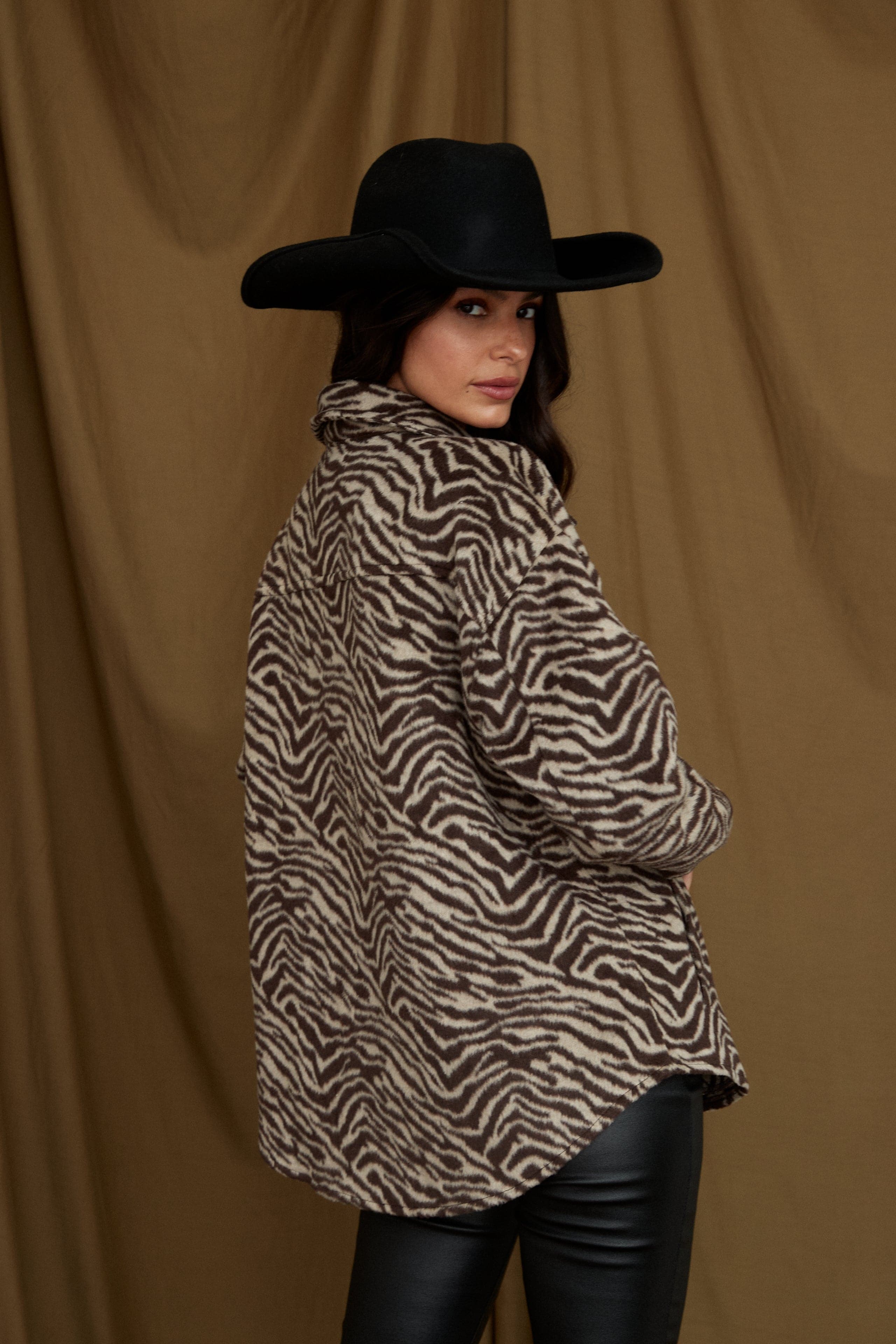 Savanna Brown Zebra Shacket - Image 4