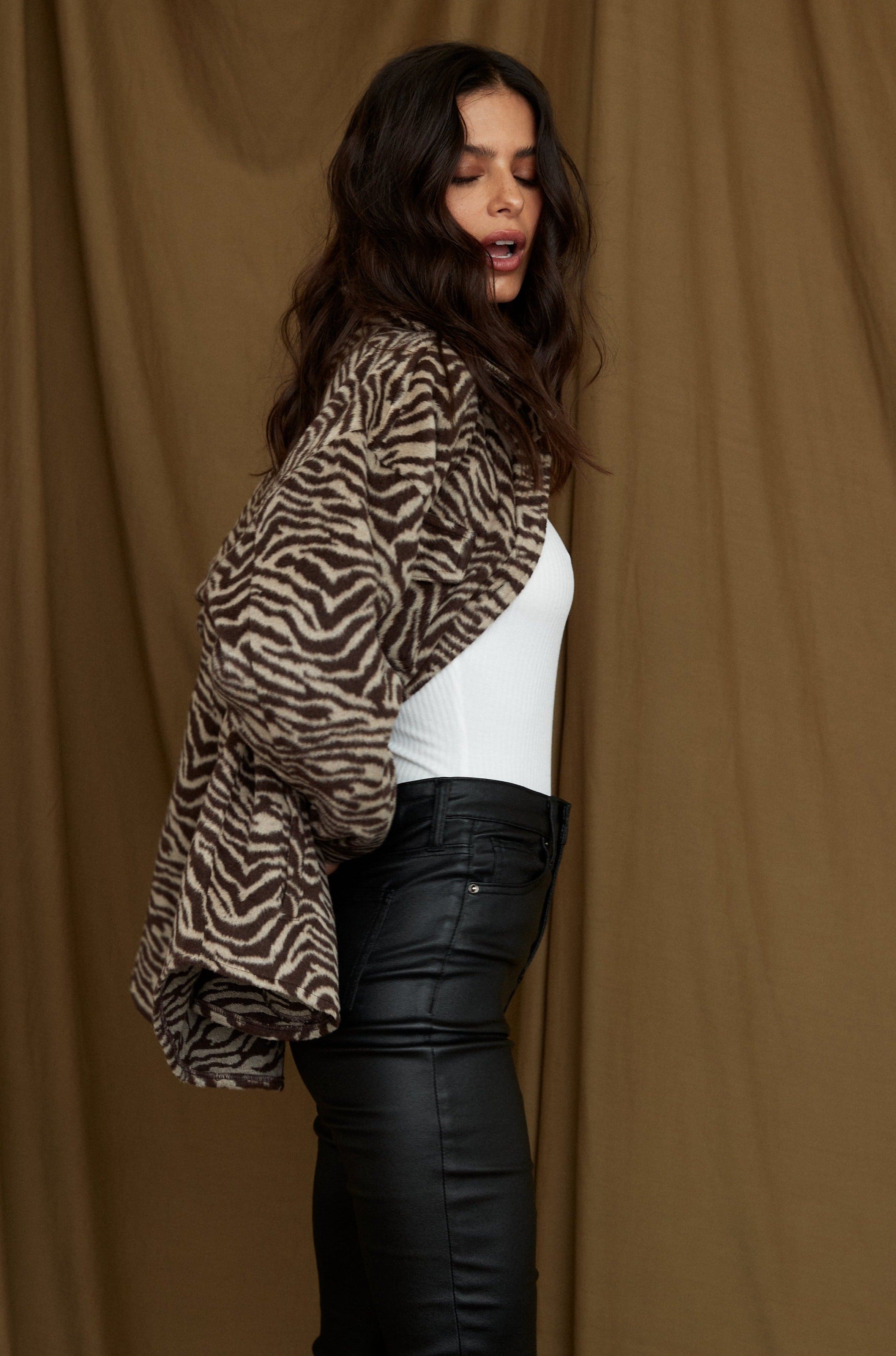 Savanna Brown Zebra Shacket - Image 8
