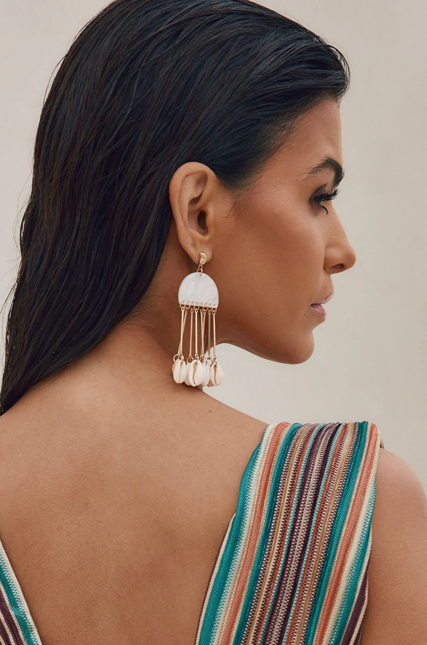 Shell Drop Earrings - Image 4