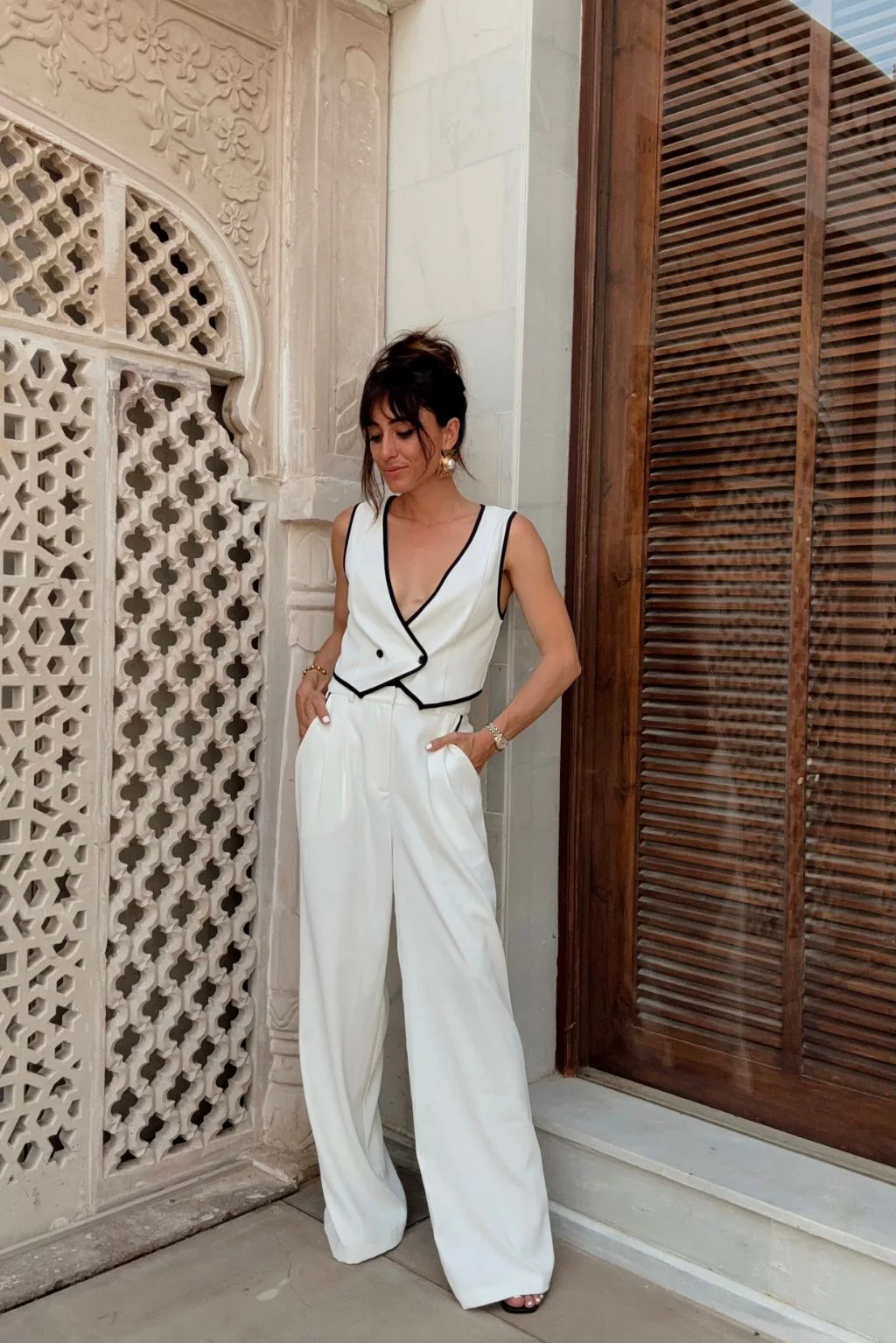 Skylar White Trousers - Image 8