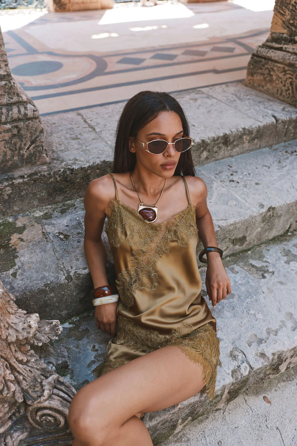 Talavera Olive Satin Tank - Image 4