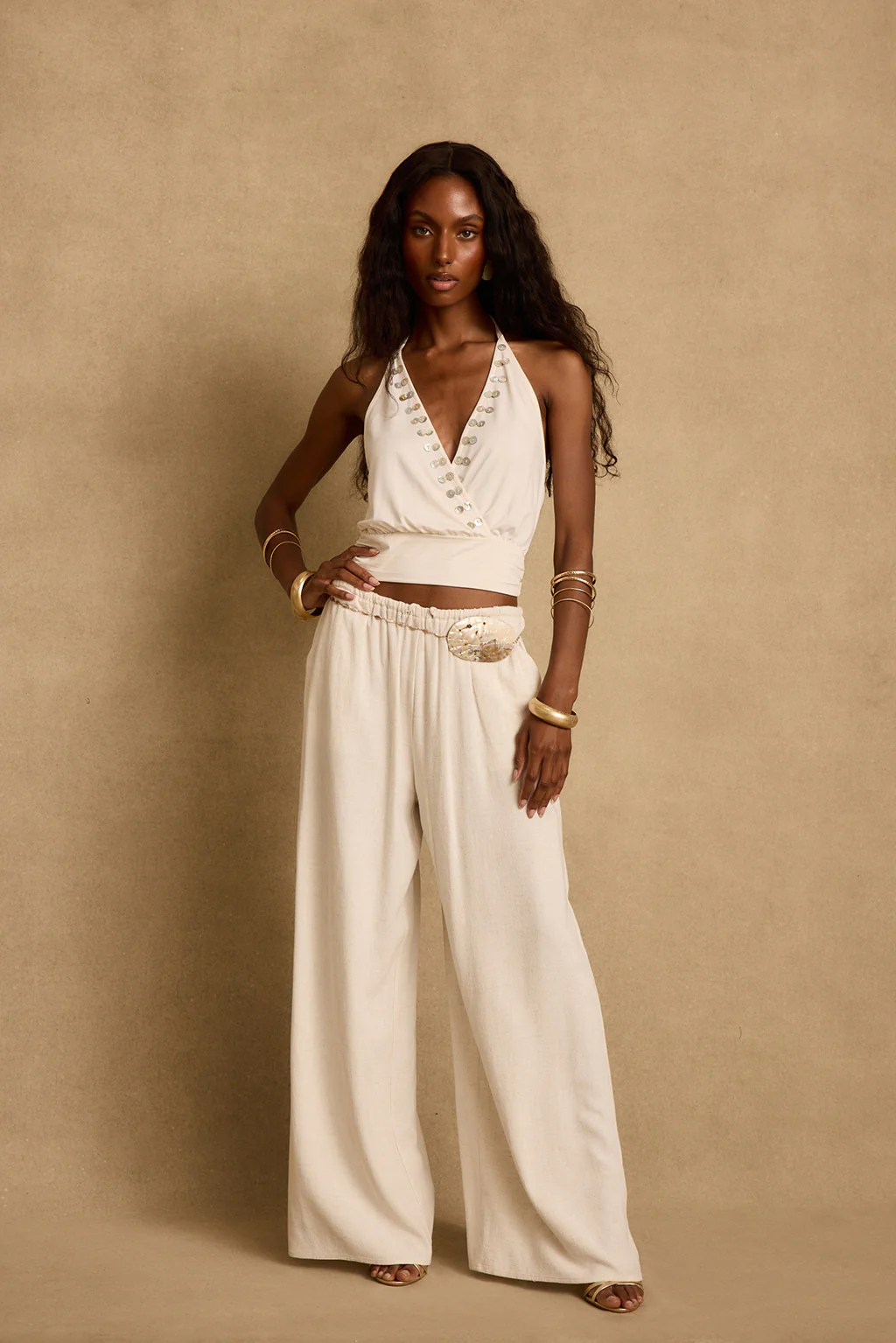 Venice Ivory Halter Top - Image 4