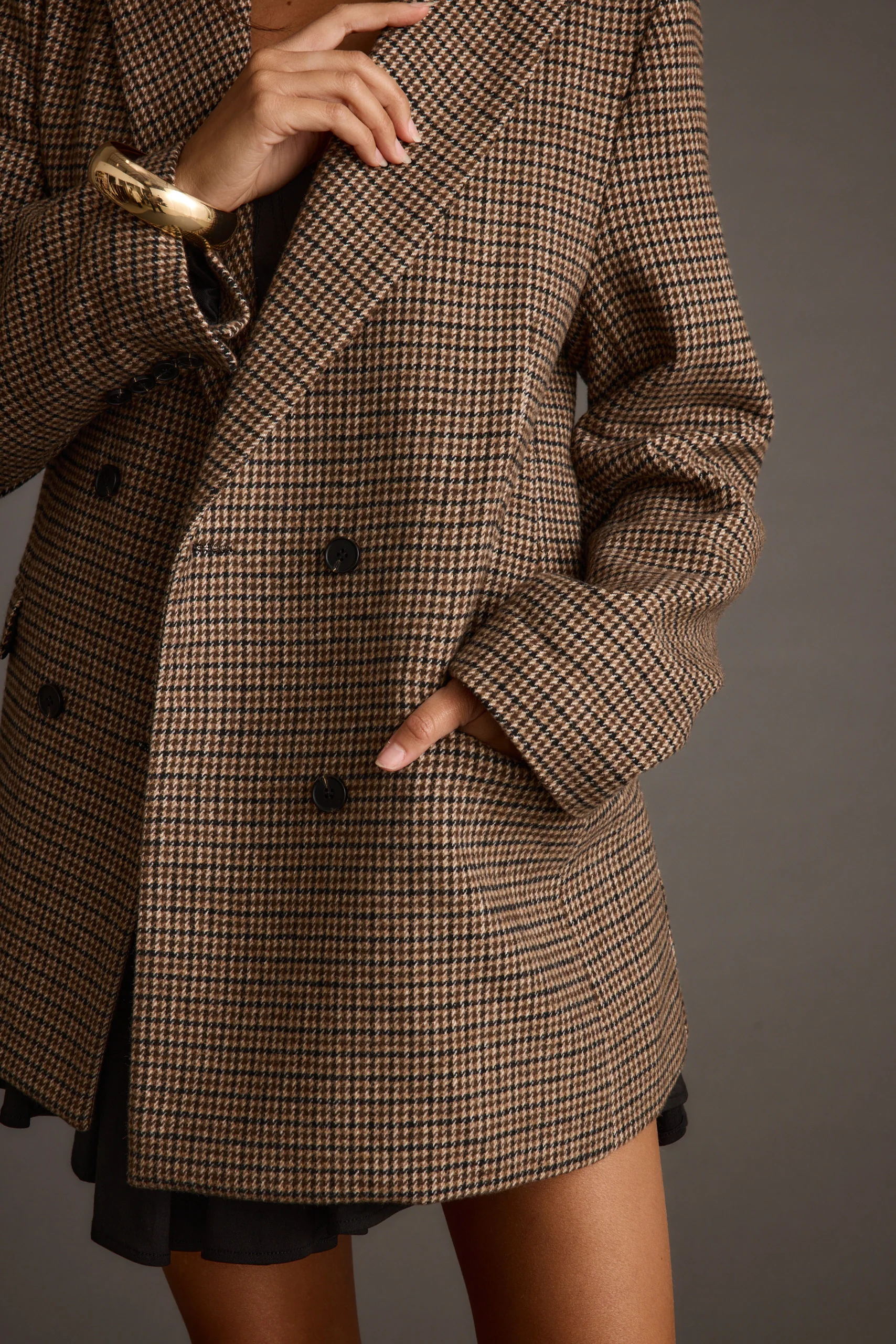West Village Brown Plaid Blazer - Image 8