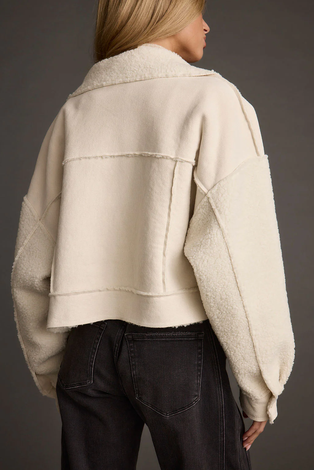 Whiteout Sherpa Cropped Jacket - Image 2