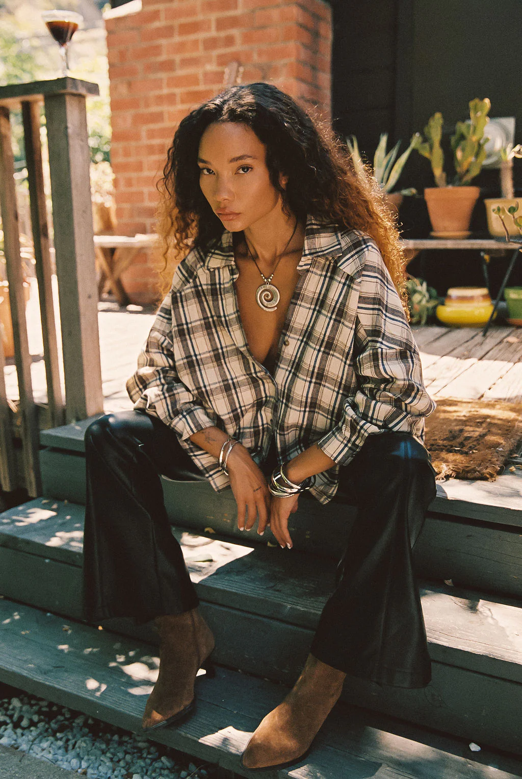 Williamsburg Beige Plaid Flannel - Image 7