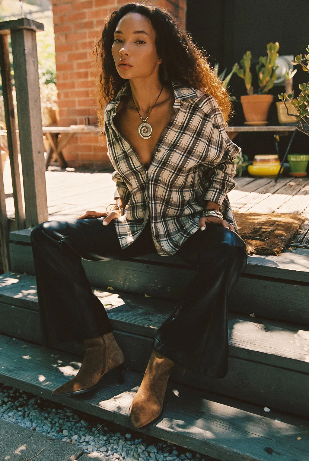 Williamsburg Beige Plaid Flannel - Image 8