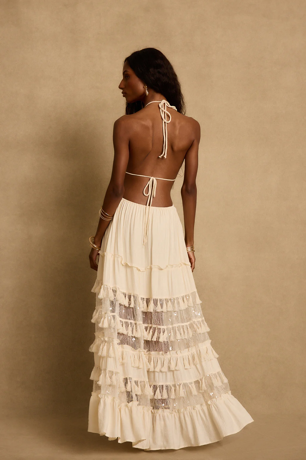 Willow Cream Maxi Dress - Image 7